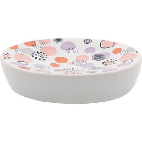 Trade Shop - Porta Sapone Saponetta Accessorio Arredo Bagno Sfere Astratte 11 X 3 Cm 87079 - (1/2)
