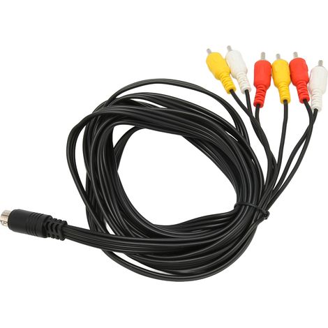 Câble Mini DIN vers 6 RCA 9 broches, signal clair, son stable, vidéo composite pour caméscope numérique, TV et récepteur AV (1/4)