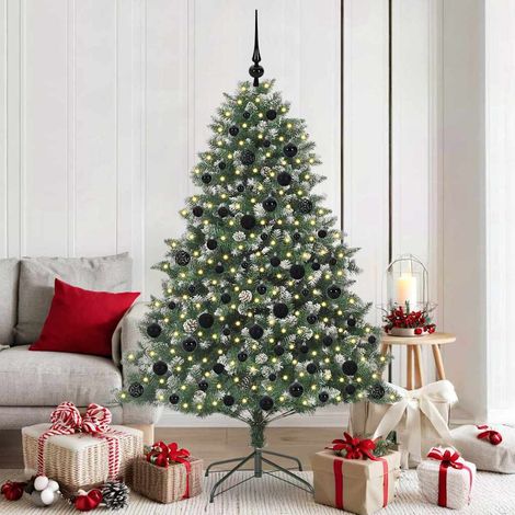 Künstlicher Weihnachtsbaum mit 300 LEDs mit Ständer Grün 180 cm