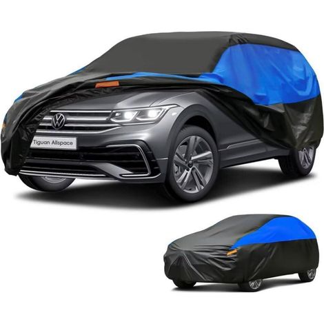 Autoabdeckung wasserdicht atmungsaktiv für Tiguan Allspace (2016-2024) Schwarz Blau (1/5)
