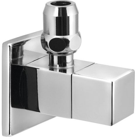 Sapho - Robinet d'angle avec rosace, 1/2x3/8, chrome SL111
