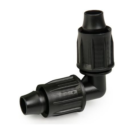 Gomito QJ per tubi di alimentazione in PE da 16 mm per linee di irrigazione a goccia Bradas 2692 (1/2)