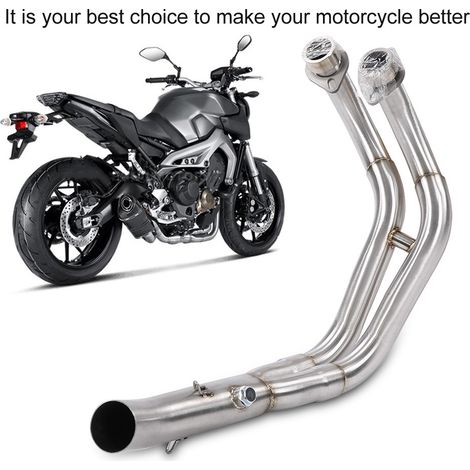 Échappement complet moto ligne directe tubulure avant pour Yamaha MT-07 FZ-07 2014-2017 kit silencieux performance