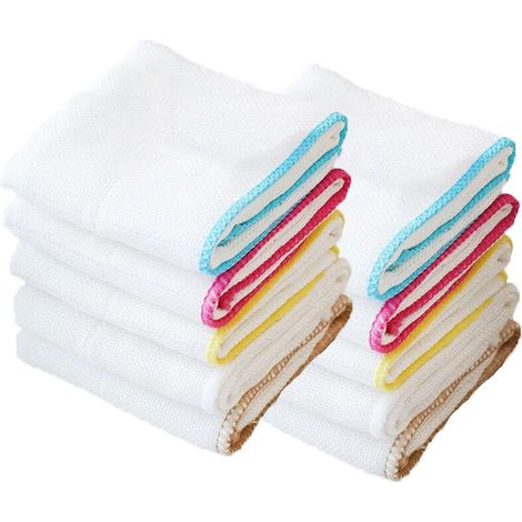 Bardusch-Lot de 10 torchons en bambou (30 x 30 cm) - Écologiques et lavables en machine (1/5)