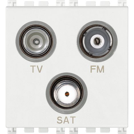 VIMAR - 19303.B Presa TV-FM-SAT diretta 3 uscite bianco