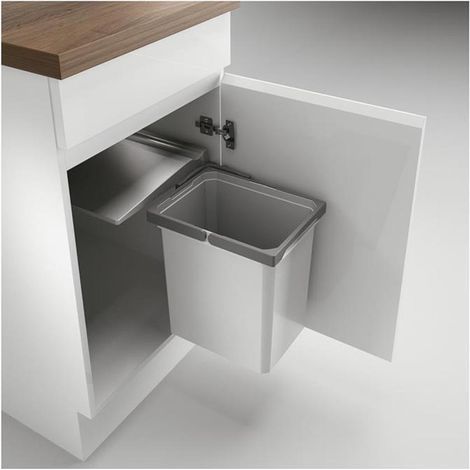 Naber Abfallsammler Cox® Beep 450, für Schwenktechnik, hellgrau, 15,5 l (1/3)