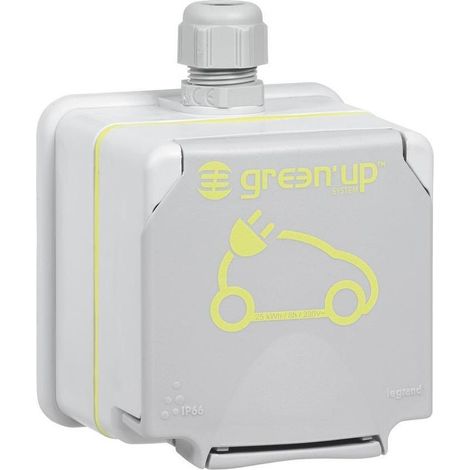 LEGRAND Steckdose 1f gr Green'Up AP horiz Klappd IP44 LEGRANDSAT00194 (1/5)