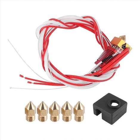 3D-Drucker-Extruder-Kit MK8 Hot-End für 3/3 Pro mit Aluminium-Heizblock, 1,75 mm, 0,4 (1/5)