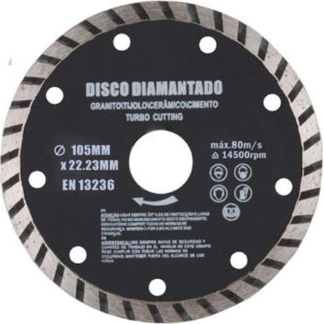 Disco diamantato segmentato per smerigliatrice Ø 105 mm per cemento ceramica calcestruzzo