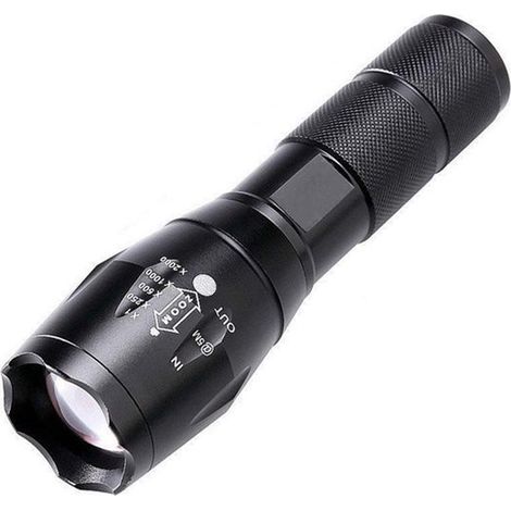Professionelle LED-Taschenlampe – 6000 Lumen, wiederaufladbar, 5 Modi, Zoom, IP65 (1/5)