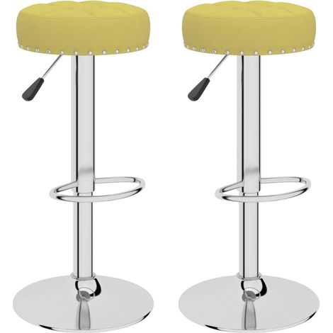 Tabourets de bar 2 pcs Vert Tissu (1/5)