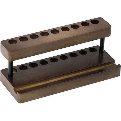 Voici une proposition de titre produit en français, respectant la limite de 190 caractères :
Support de rangement pour bureau en noyer 9 emplacements, organiseur stylos et téléphone, présentoir à sty (1/4)