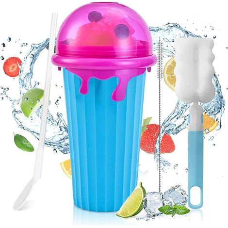Gobelet à granité, gobelet souple en silicone, machine à granité portable, machine à granité en silicone pour enfants et adultes, gobelet à granité pour préparer soi-même des granités (1/5)