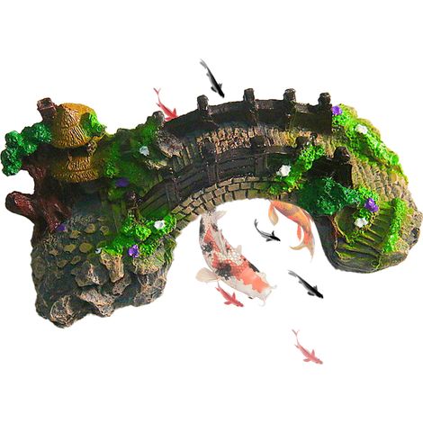 Dekorationen für Aquarien: Brücke, Turm, Harz-Felsengarten, Pavillon, Baum, Aquarienornamente, Zubehör und Dekorationen. (1/5)