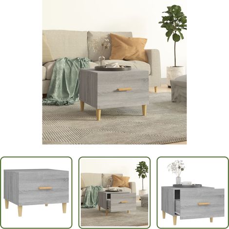 Bois d'ingénierie - Table basse Sonoma gris 50x50x40 cm Bois d'ingénierie (1/5)