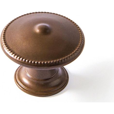 Pomo de zamak con acabado brandy, dimensiones:30x30x24mm - (1/5)