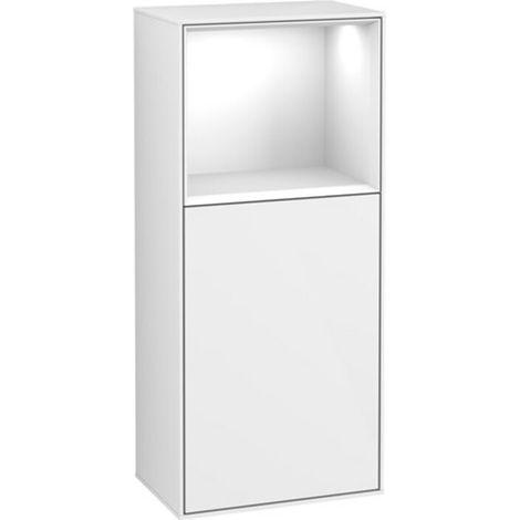 V&B Seitenschrank Finion 41,8x93,6cm, r, Rg o g wh., glo wh. Lac (1/2)