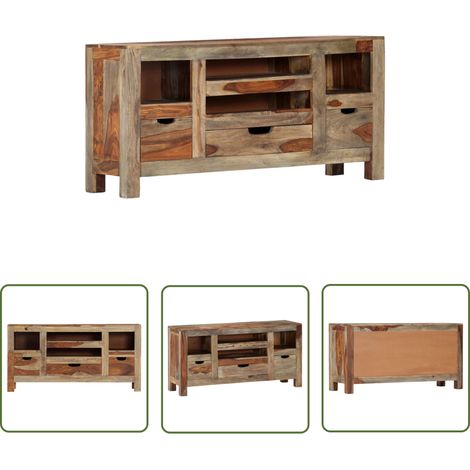 The Living Store Sideboard 100x30x50 cm Massivholz Palisander - Sideboard - Wohnzimmermöbel - Massivholzmöbel - Palissandermöbel - Fernsehschränk (1/5)