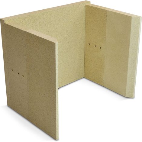 Habillage de foyer pour poêles à cheminée Elba de Eurotherm - vermiculite - 6 pièces (1/5)
