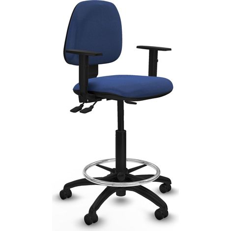 Tabouret Haut piqueras y crespo Bleu Marine Dossier Réglable (1/2)