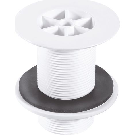 McAlpine WS3 1.5" Shower Waste: 85mm White Plastic Flange x 3.5" Tail: Backnut Model