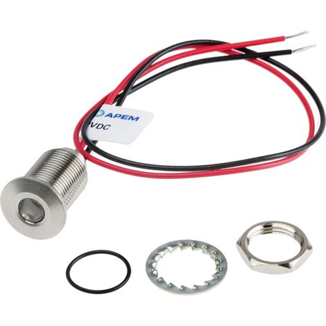 Voyant de panneau à LED LED lumineux Bleu RS PRO, dia. 10mm, 1.8 3.3V c.c., IP67 ( Prix pour 1 )