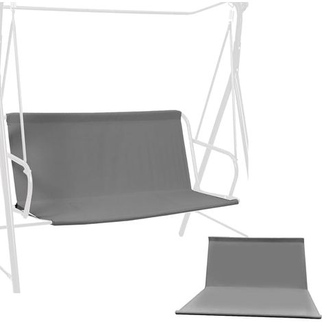 Housse balancelle terrasse remplacement, toile Oxford 600D (gris, 160x58x58 cm, coque siège seule) (1/5)