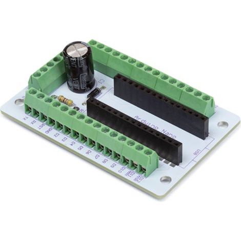 Whadda Adaptateur de connexion pour Arduino Nano, idéal pour projets de bandes LED numériquement adressables, prototypage (1/4)