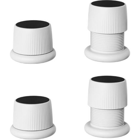 Lot de 4 Rehausseurs Réglables Antidérapants pour Meubles, Lits, Canapés, Tables et Chaises, Pieds de Meubles Réglables De 4,1 à 6,3 cm, Blanc (1/5)