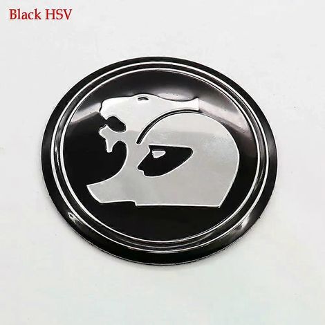 Vier 56-mm-HSV-Auto-Logo-Radnabenkappen, Radfelgenembleme, Aufkleber, individuelle dekorative Logoaufkleber, Zubehör (schwarz). (1/2)