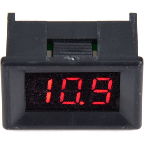 Digitales Voltmeter 0,36 Zoll Zweidraht-Gleichstrom 2,4-30 V LED-Anzeige Spannungsmesser Wasserdicht (Rot) (1/5)