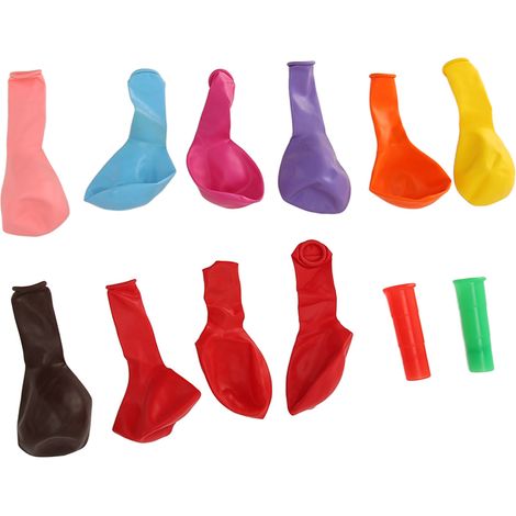 Dix ballons épaissis, plus deux simulateurs de respiration, pour l'entraînement de la capacité pulmonaire des personnes âgées et des enfants. (1/5)