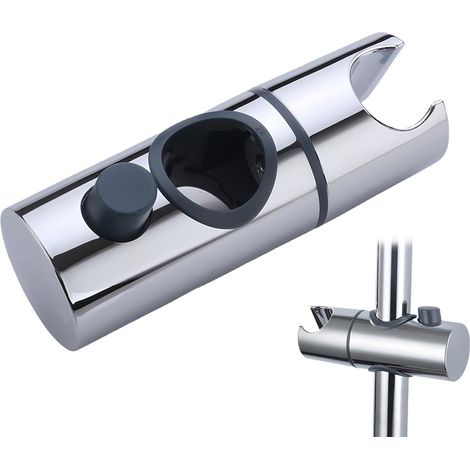Supporto doccia in ABS regolabile a 360 gradi, compatibile con barre doccia cilindriche da 22 mm, installazione facile e sicura, pratico accessorio per il bagno