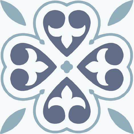 Oriental Flower Floor Tiles Self Adhesive Vinyl Flooring Kitchen Bathroom 1m²