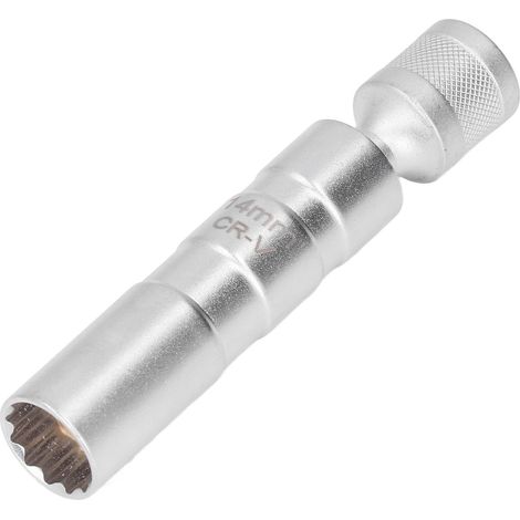 Douille magnétique universelle pour bougies d'allumage 3/8" à paroi mince, 12 pans, outil de démontage et d'installation 14 mm / 0,55 po (1/5)