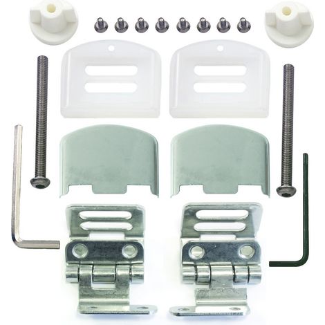 Kit charnière capots inox pour abattant OLFA Tradition, Europe, Universal (après 2016)