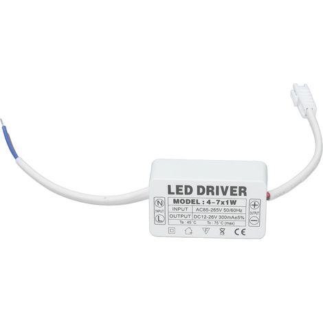 Alimentation LED 300mA AC85-265V DC12-26V pour bande lumineuse 4-7W