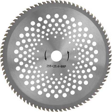 Ortviai Disque de coupe pour débroussailleuse 10" (255 mm) en acier rapide – 80 dents, haute résistance et longue durée de vie