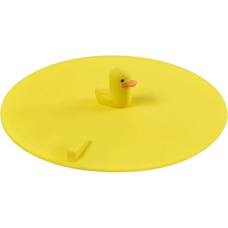 Bouchon d'évacuation en silicone anti-odeur, anti-retour, anti-cafard, multifonction, pour lavabo, salle de bain, cuisine, toilettes, jaune canard (1/5)