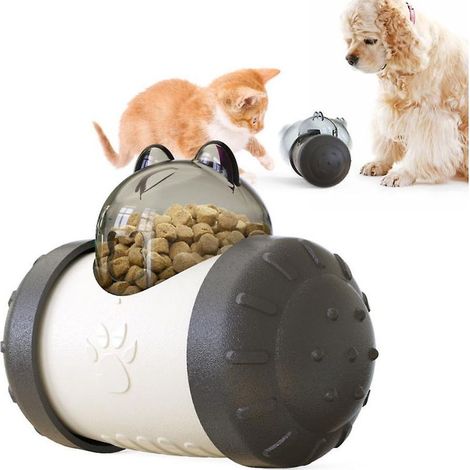 Balle de friandises interactive, balle de jouet de friandises pour lapin, rouler et pousser, exercer le corps de l'animal de compagnie, utiliser avec des carottes en dés, du foin, un jouet de distribu (1/4)