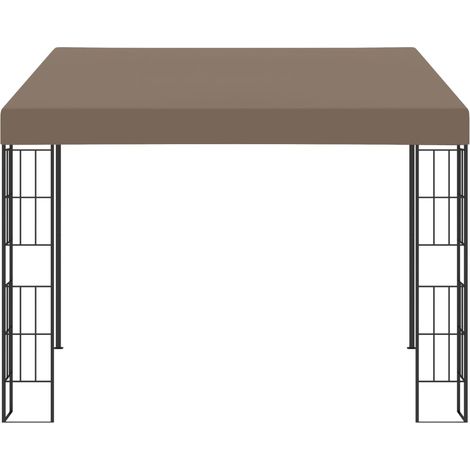 Tonnelle de jardin mural 3x3 m Taupe Tissu CFW289300 (1/5)
