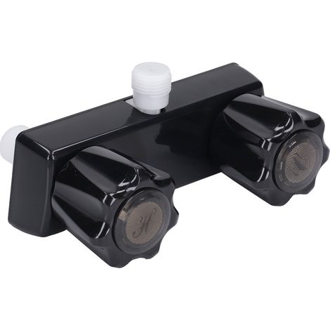 Robinet mitigeur inverseur noir - bouton de commande pour robinetterie, base noire, vanne de dérivation (1/5)
