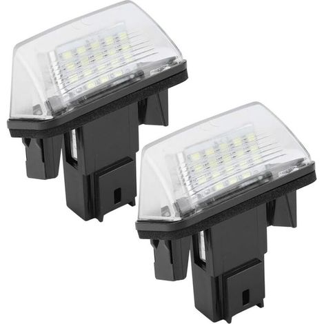 Paire d'éclairage de plaque d'immatriculation, éclairage de Plaque D'immatriculation, 2 Pièces 18 LED Gauche et Droite Lampe de Plaque D'immatriculation de Voiture pour Citroën C3 2002-2009 (1/5)