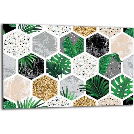 PLAQUE DE PROTECTION EN VERRE POUR CUISINIÈRE 80x52 MOSAÏQUE (1/5)