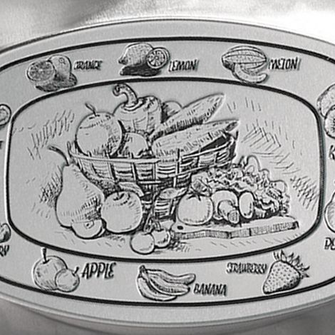 Plateau en métal rétro européen en forme de bateau, assiette vintage pour fruits et légumes. (1/5)