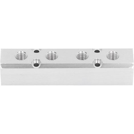 Bloc de distribution d'air pneumatique en aluminium raccord diviseur G1/2 entrée G1/4 sortie 30x30mm SY30-02-4F (1/5)