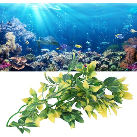 Künstliche Wasserpflanzen, Reptilien und Aquariendekorationen künstliche Pflanzen, künstliche Ranken, mehrfarbige Hängeblätter T-153E2 (1/5)