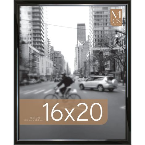 Cadre Poster 40,6 x 50,8 cm, MDF Noir, Fixation Murale Verticale et Horizontale, Grand Cadre Photo pour Photos, Posters et Œuvres d'art Lot de 1 (1/5)