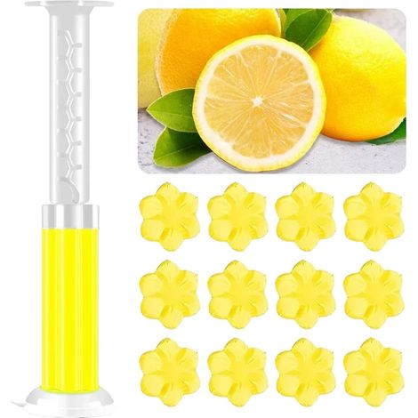 Gel detergente per WC, profumo floreale, facile applicazione, limone, 6 pezzi (1/2)
