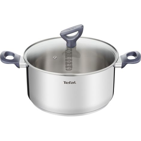 Tefal DAILYCOOK - Pentola in acciaio INOX, 24 cm, con coperchio, per tutti i fornelli a induzione (1/5)